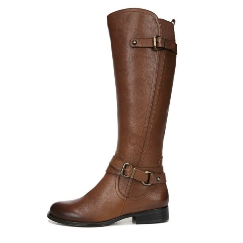 Naturalizer $200 Women's June Leather Knee High Riding Boot Brown Size 6 New - Picture 2 of 15